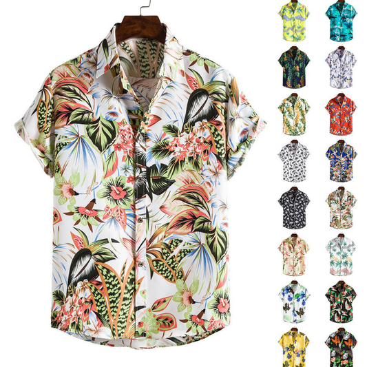 Shirts Men's Printed Beach Short Sleeve - Hawaii shirt; 03A/HH;