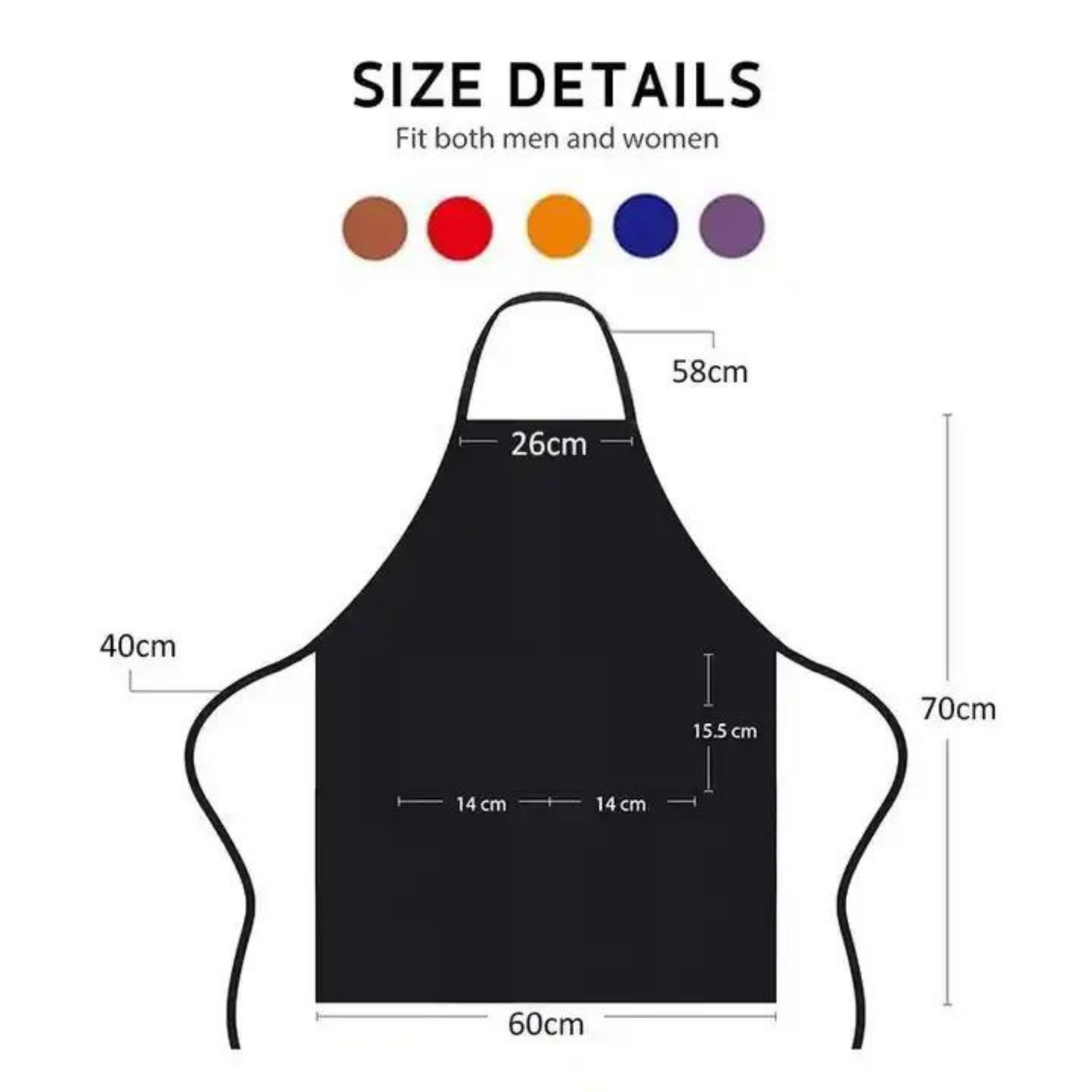 Oilproof - Waterproof Polyester Kitchen Apron; 12TD/HH;
