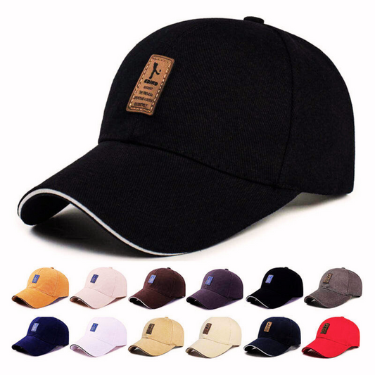 Leather Patch Baseball Cap; 20MD/HH.