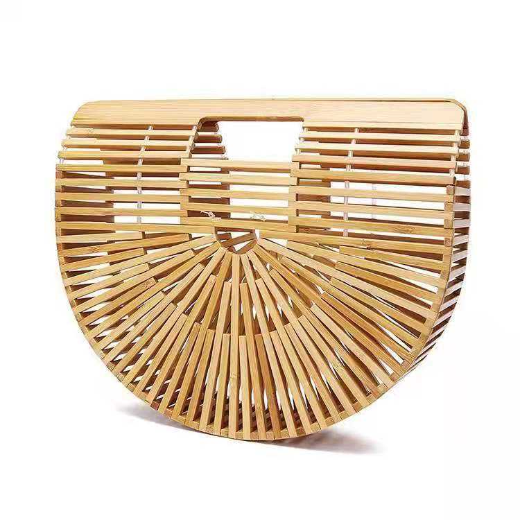 Bamboo woven bag handmade semicircle; 197TT/HH;