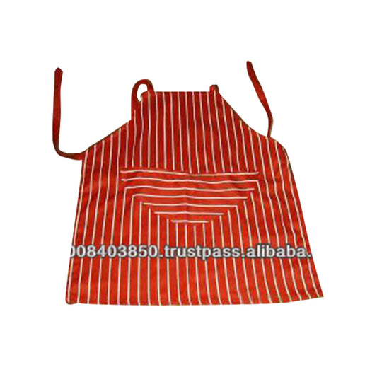 Stripe apron in red; 05TD/HH;